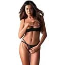 Комплект білизни Obsessive Nutris M/L чорний