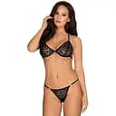 Комплект з ланцюжками Obsessive Pantheria 2-pcs Set black S/M