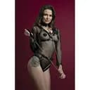 Поводок Feral Feelings - Chain Leash черный, металлическая цепь с кожаной петлей и карабином