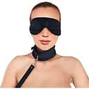 Набор ошейник с поводком и маска Art of Sex - Soft Touch Light, Черный