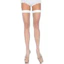 Панчохи Leg Avenue Fishnet Thigh Highs White One size