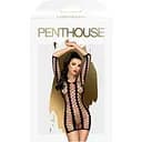 Міні-сукня Penthouse Bedtime Surprise Black, велика сітка, рукави, вертикальні вставки XL