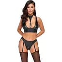 Комплект білизни Cottelli Bondage Bra Set M чорний