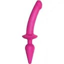 Анальная пробка с дилдо 2 в 1 Strap-On-Me Switch Plug-In Dildo Fuchsia L диаметр 4.5/3.4 см