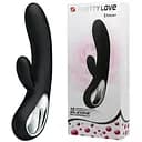 Вибратор кролик Pretty Love Elmer 20 см черный