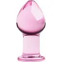 Розовая анальная пробка Gildo Pink Glass Buttplug стекло No. 27