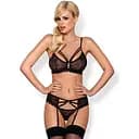 Комплект белья Obsessive 818-SEG-1 S/M чёрный