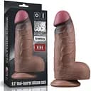 Фалоімітатор Dual-Layered Silicone Nature Cock 9.5'' 24.6 см (коричневий)