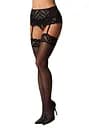 Панчохи Obsessive Lecille, L/XL (чорний)