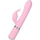 Роскошный кролик с ротацией и вибрацией Pillow Talk Lively кристалл Сваровски тройной отрост