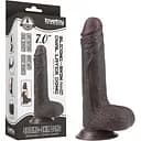 Фаллоимитатор с присоской LoveToy Sliding-Skin Dildo 7 17.5 см коричневый