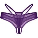 Трусики Obsessive Vibres otwarte 2XL/3X (фіолетовий)