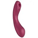 Вакуумный стимулятор клитора с вибрацией Satisfyer Curvy Trinity 1 бордовый