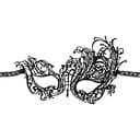 Кружевная маска Cottelli Accessoires Orion OS черный