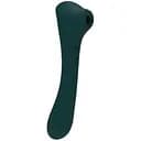 Вибратор и вакуумный клиторальный стимулятор 2 в 1 Alive Quiver Teal