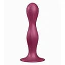 Фаллоимитатор Satisfyer Double Ball-R 17.7 см бордовый