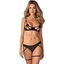 Еротичний комплект Obsessive Euridia M/L (чорний)