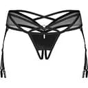 Стринги Obsessive Dominna otwarte S/M (черный)