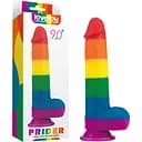 Фалоімітатор LoveToy 9'' Prider 22.5 см райдужний