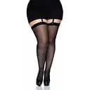 Панчохи Leg Avenue Sheer backseam stockings + Black Plus size