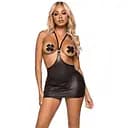 Сукня з відкритими грудьми Leg Avenue Wet look open cup mini dress One size Black