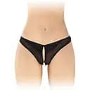 Трусики з перлами та доступом Fashion Secret Sophie Black One size