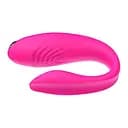 Вібратор для пар 10 режимів вібрації точка G клітор силікон USB зарядка фуксія