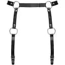 Гартери Obsessive A741 garter belt black, штучна шкіра