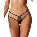 Сексуальні стрінги Obsessive Arrowel L/XL (чорний)