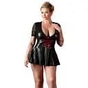 Мини-платье Cottelli Collection Vinyl Lack Wetlook Latex 3XL черный