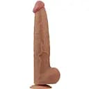 Фалоімітатор LoveToy Sliding-Skin Dual Layer Dong King Sized 34 см коричневий