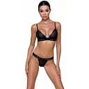 Комплект білизни Passion GLAMISS Set black L/XL