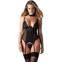 Корсет Obsessive Donarella XL/2XL (чорний)