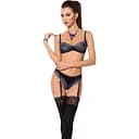 Комплект белья Passion GISELE Set black L/XL