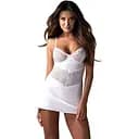 Комплект белья Obsessive Alissium XL/2XL белый