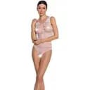 Бодістокінг з доступом Passion BS086 white вертикальна сітка виріз на спинці One size