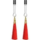 Зажимы для сосков с кисточками Lovetoy Glamor Tassel Nipple Clamp 14 см красный