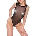 Сексуальное прозрачное боди сетка с рукавами Art of Sex - Melissa черный XS-М