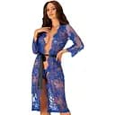 Пеньюар Obsessive Cobaltess L/XL синий