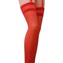 Класичні панчохи під пояс із подвійною гумкою ST002 roso - Passion 1/2