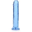 Фалоімітатор RealRock Crystal Clear 8'' 22 см (блакитний)