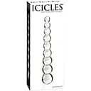 Скляне ділдо кулькове Icicles No.2 21.5 см прозорий