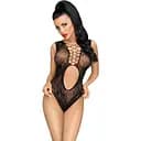 Боди Penthouse Devils Advocate Black вырез на животике имитация плетения XL