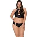 Комплект з екошкіри Passion Nancy Bikini black 4XL/5XL