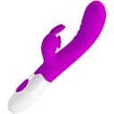 Вібратор-кролик Pretty Love Cerberus Licking Vibrator 20.6 см фіолетовий