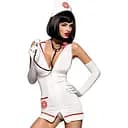 Еротичний костюм Obsessive Emergency dress + stetoscope S/M
