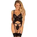 Боди Obsessive Yaskana XL/XXL черный