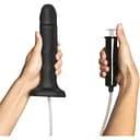 Закінчуючий фалоімітатор Strap-On-Me SQUIRTING CUM DILDO REALISTIC Black L