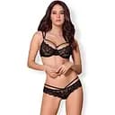 Комплект белья Obsessive 860-SET-1 S/M чёрный