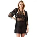 Комплект Cottelli Collection Lingerie Chemise Set S чорний